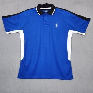 Polo Ralph Lauren Polo Shirt Boys XL Blue Colorblock Mesh Performance Golf